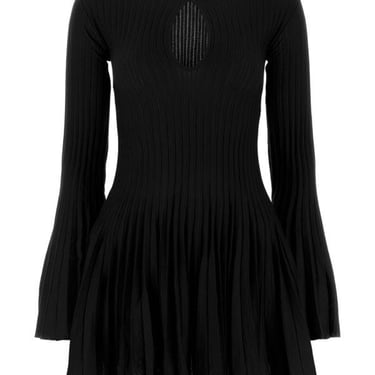 Blumarine Woman Black Wool Mini Dress