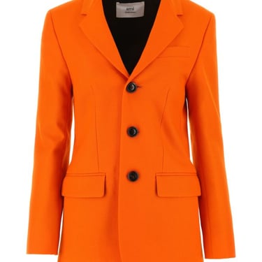 Ami Woman Orange Wool Blazer