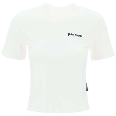 Palm Angels "Round-Neck T-Shirt With Embroidered Women