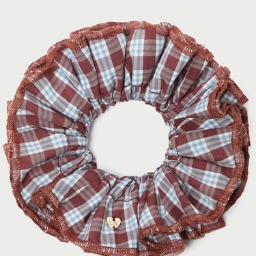 Felice Maroon Layered Scrunchie