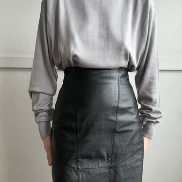 Vintage grey silk blend menswear knit blouse 