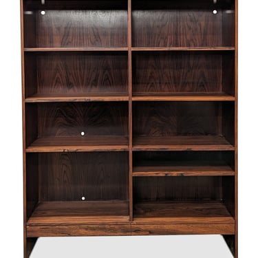 Rosewood Bookcase w Two Drawers - 122366