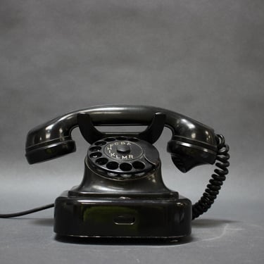 Mid-Century Bakelitte Rottary Telephone by Tesla, 1950s 