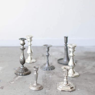 Vintage Silvery Candlestick