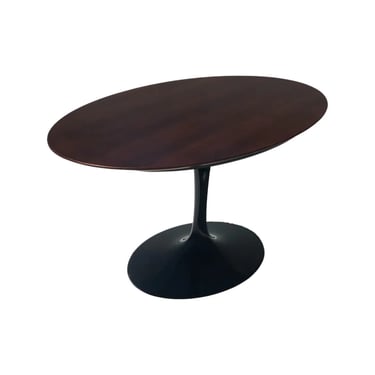 Listing is for Cathy Vintage Eero Saarinen style tulip dining table walnut 