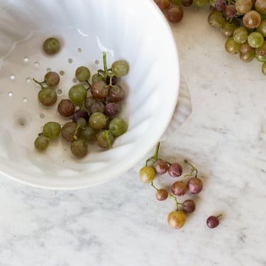 Vintage Porcelain Berry Strainer