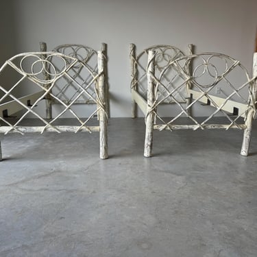 Vintage Rustic Cottege Branch Twin - Bed Frames - A Pair 