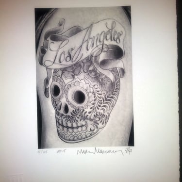 Mark Mahoney " Los Angeles Skull Tattoo" Giclée Print Signed 9 of 50 