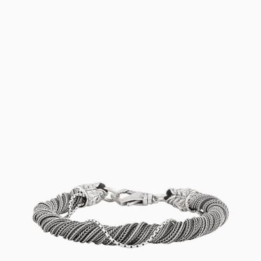 Emanuele Bicocchi Torsion Bracelet In Silver Men