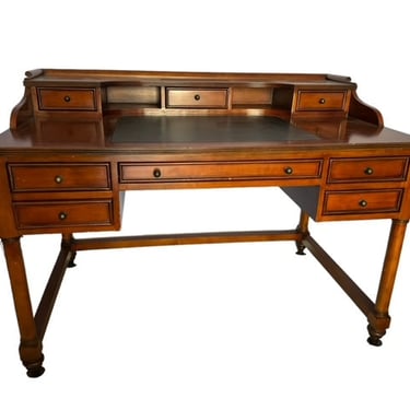 Vintage Desk w Hutch &amp; Leather Writing Area KC236-9