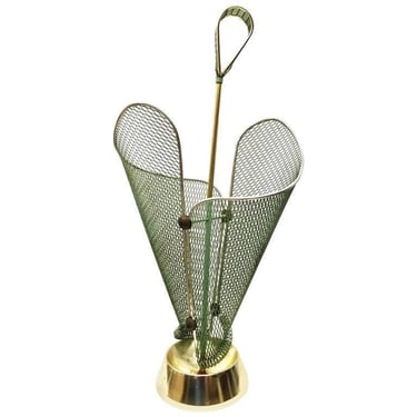 Mid-Century Green Italian Umbrella Stand 