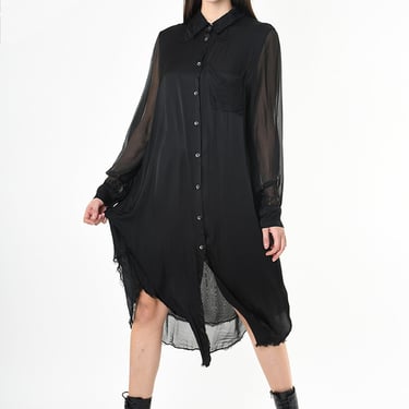 Silk Blend Shirt Dress