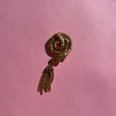 Vintage Gold Snake Brooch