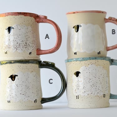 Sheep Mugs with Large Sheep 