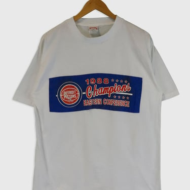 Vintage 1988 NBA Detroit Pistons Easter Conference T Shirt Sz L