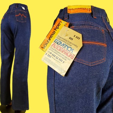 Deadstock 1970s jeans. Maverick Automaticks.  Disco, roller girl, designer back pockets. The BEST fit! (27-28) 