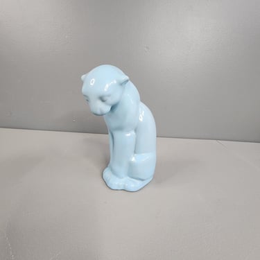 Frankoma Blue 114 Ceramic Panther 