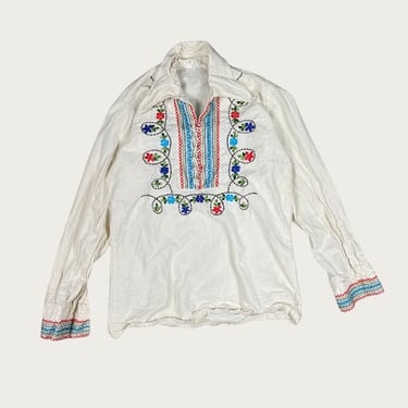 (S) Vintage Mexican Embroidered Blouse