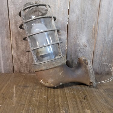 Vintage Crouse Hinds Industrial Cage Light 13"X8"