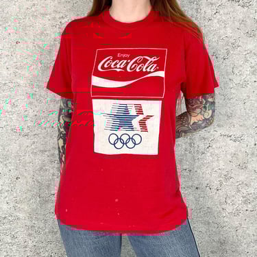 1980 Olympics Coca Cola Vintage Tee Shirt T-Shirt 