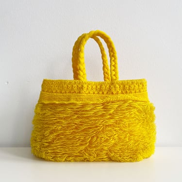 Bright Yellow Woven Bag