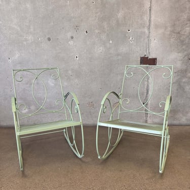 Pair of Vintage French Country Rocking Chairs