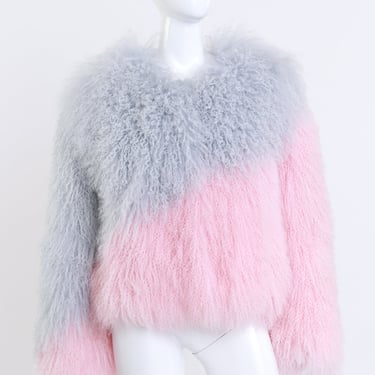 Two-Tone Mongolian Fur Jacket