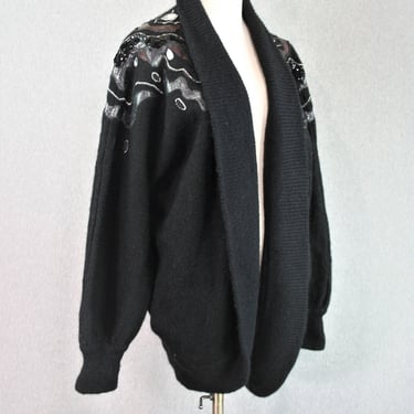 1980s - Michael Carol - Mohair Cardigan - Sweater - Medium 
