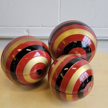 1980s Deco Style Japanese Nesting Orb Boxes