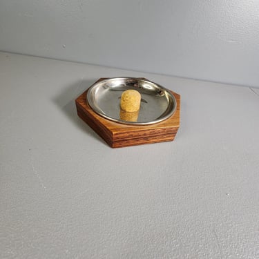 Vintage Teak Pipe Ashtray 