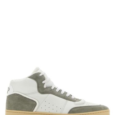 Saint Laurent Men Two-Tone Leather And Suede Sl/80 Sneakers