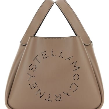 Stella Mccartney Woman Dove Grey Alter Mat Stella Logo Handbag