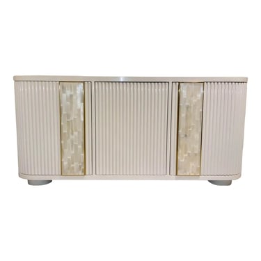 Baker Luxe Modern White Lacquer Harmony Credenza