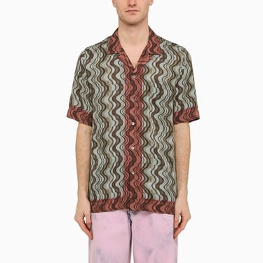 Dries Van Noten Boxy Shirt With Wavy Pattern Men