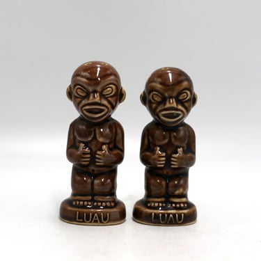 vintage Tiki Luau Salt and Pepper Shakers Steve Crane Associates made in Japan 