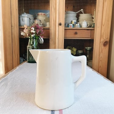 Vintage French ironstone pitcher from a famous maker Digoin 