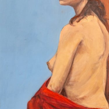 Penny Purpura Nude Woman Portrait Oil Painting