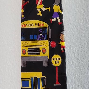 School Bus theme necktie Gift for Teacher Elementary School apparel Halloween Costumes 