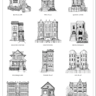 A Guide To Chicago Home Styles Art Print