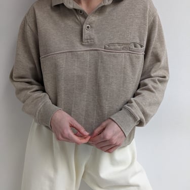 90s Sand Henley Sweatshirt