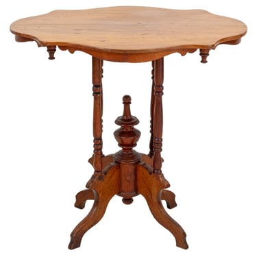 Victorian Walnut Scalloped Top Parlour Table