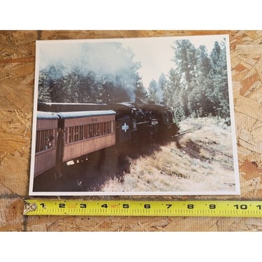 Color Railroad Train Photo Steam Engine Coal Passenger Car Railyard Railway B1 