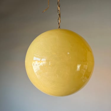 80's Vintage Spherical Resin Pendant Lamp 