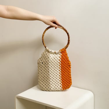 Round Handle Crochet Bag