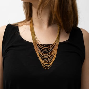 Gold Plated Multi-Chain Necklace