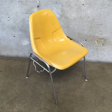 Vintage Yellow Classroom Chair by Peabody School Furniture Co.