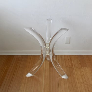 Charles Hollis Jones Style Lucite Tusk Dining Table Base 