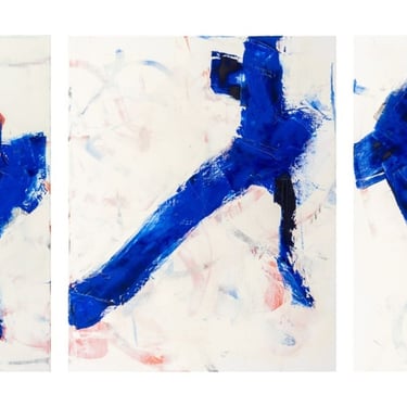 Robert O'Meara Abstract Composition Triptych Oil
