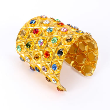 Crystal Honeycomb Cuff Bracelet