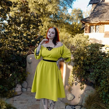 Eva Dress Chartreuse by The Oblong Box Shop
